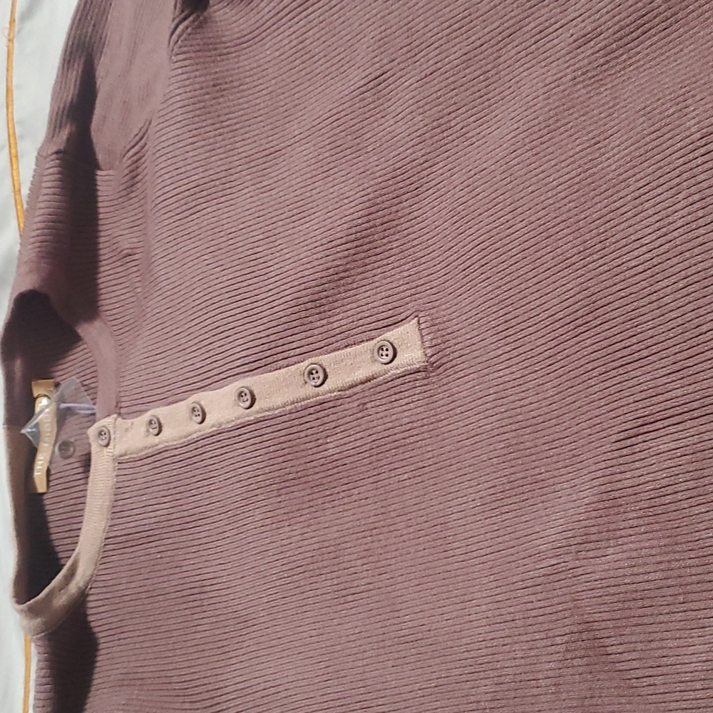 Never worn, brown/beige long sleeve sweater, size L